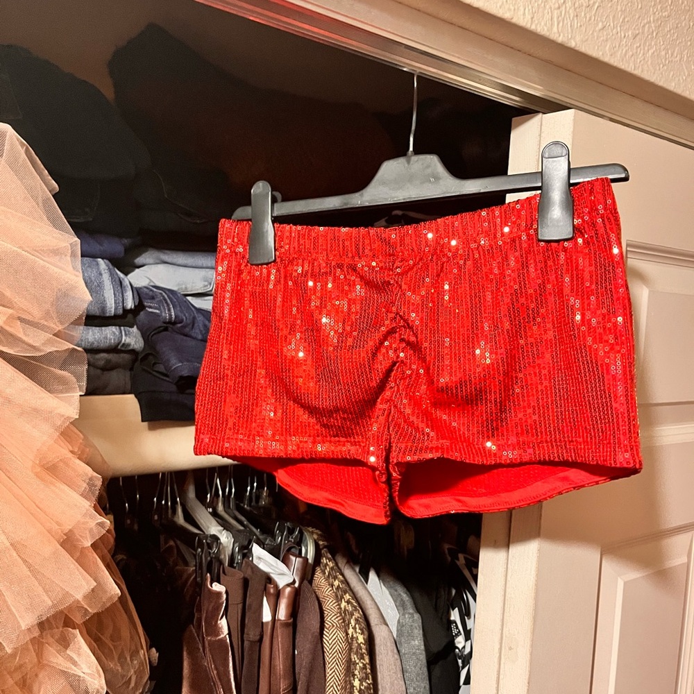 Dreamgirl Dazzling Red Sequin Shorts
